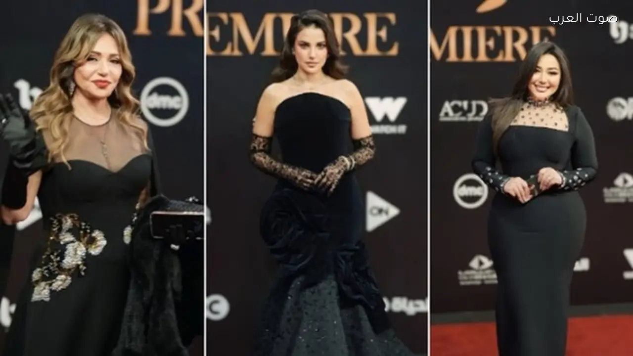 الأسود يسيطر على إطلالات النجمات في حفل رمضان