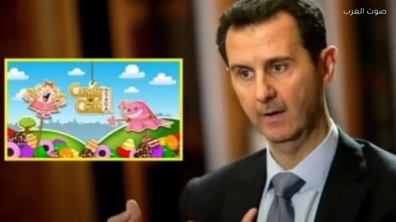 بشار الأسد يلعب كاندي كراش قبل سقوط دمشق