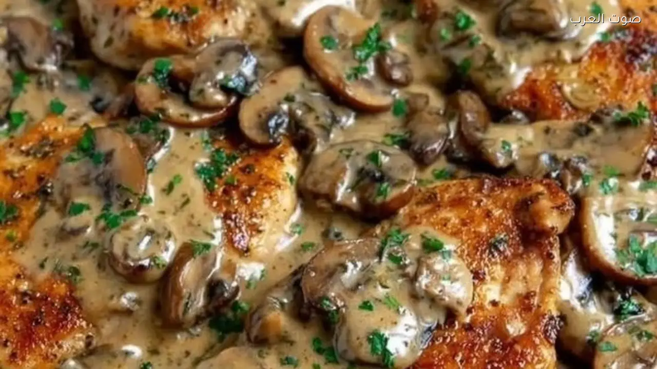 تحضير بيكاتا الدجاج بالمشروم بخطوات بسيطة