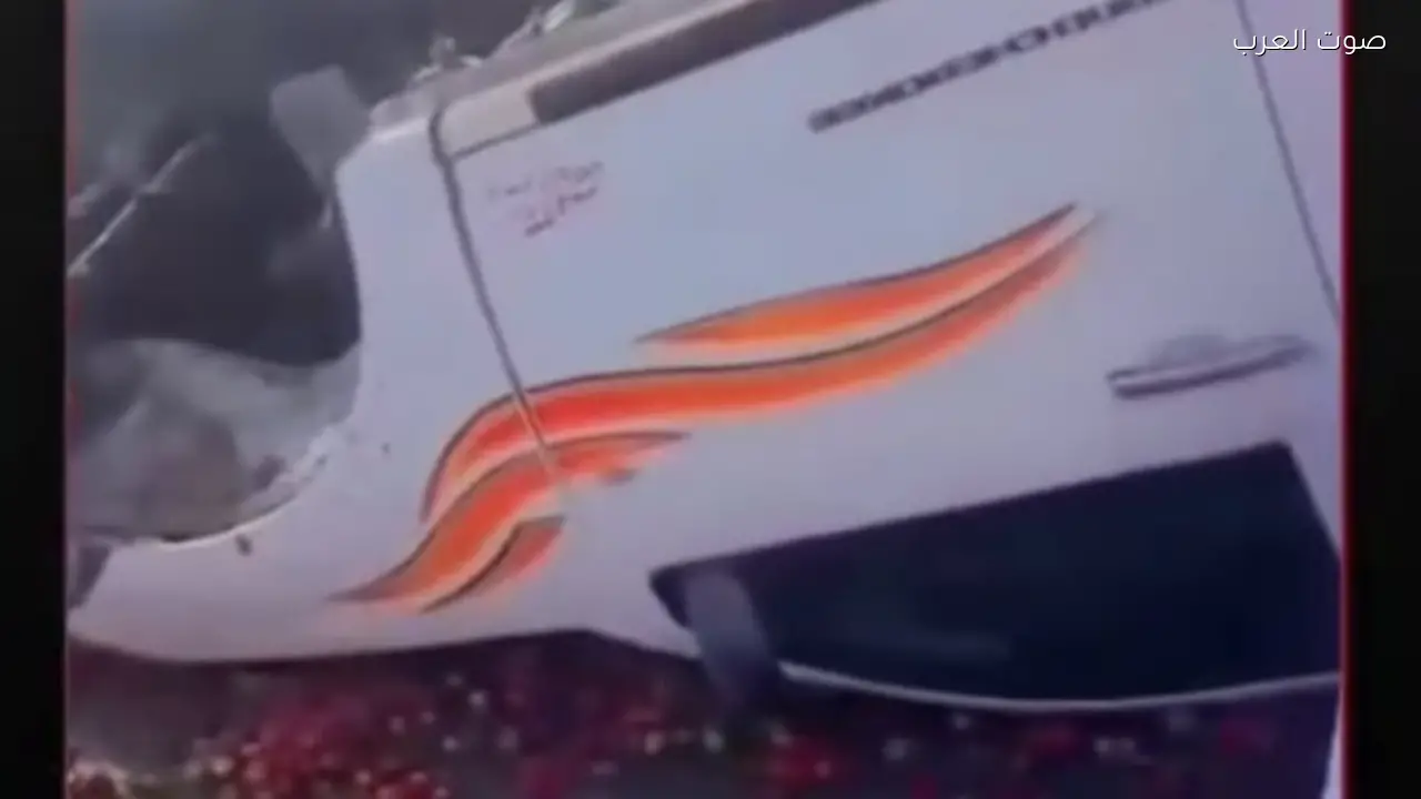 تصادم سيارتين على طريق بنها شبرا الحر بالقليوبية