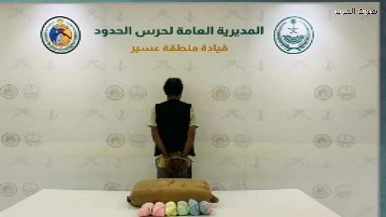 حرس الحدود بعسير يضبط يمنيًا بحوزته 20 كيلوجرامًا من القات