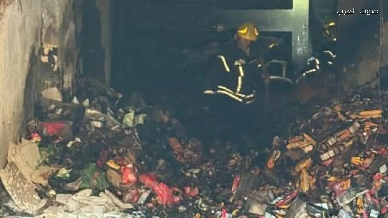 حريق ضخم في مخزن مواد غذائية بعزبة الهجانة القاهرة