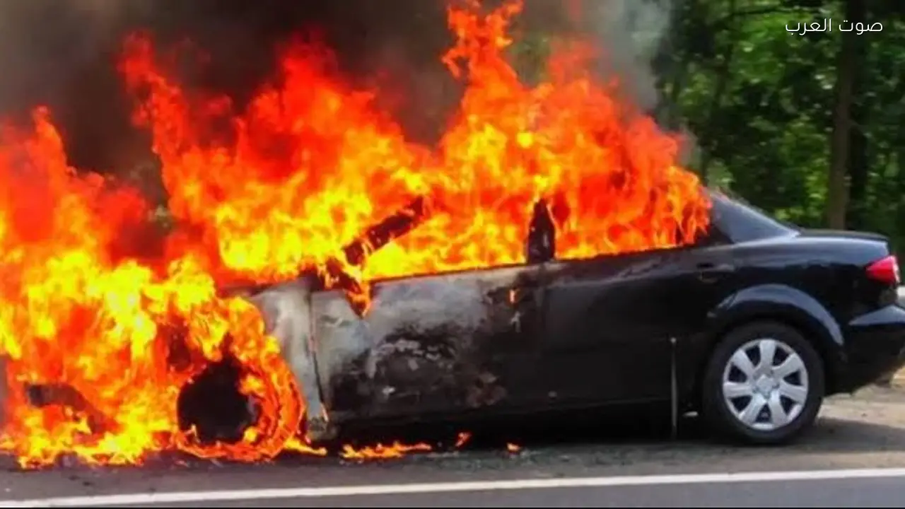 شاب يحرق سيارة نجل عمه بسبب خلافات عائلية في أطفيح