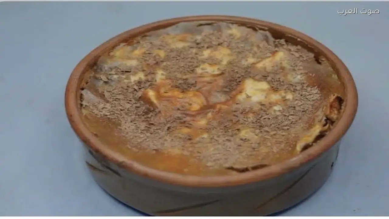 طاجن أم علي بالكريمة والشوكولاتة في حلويات رمضان