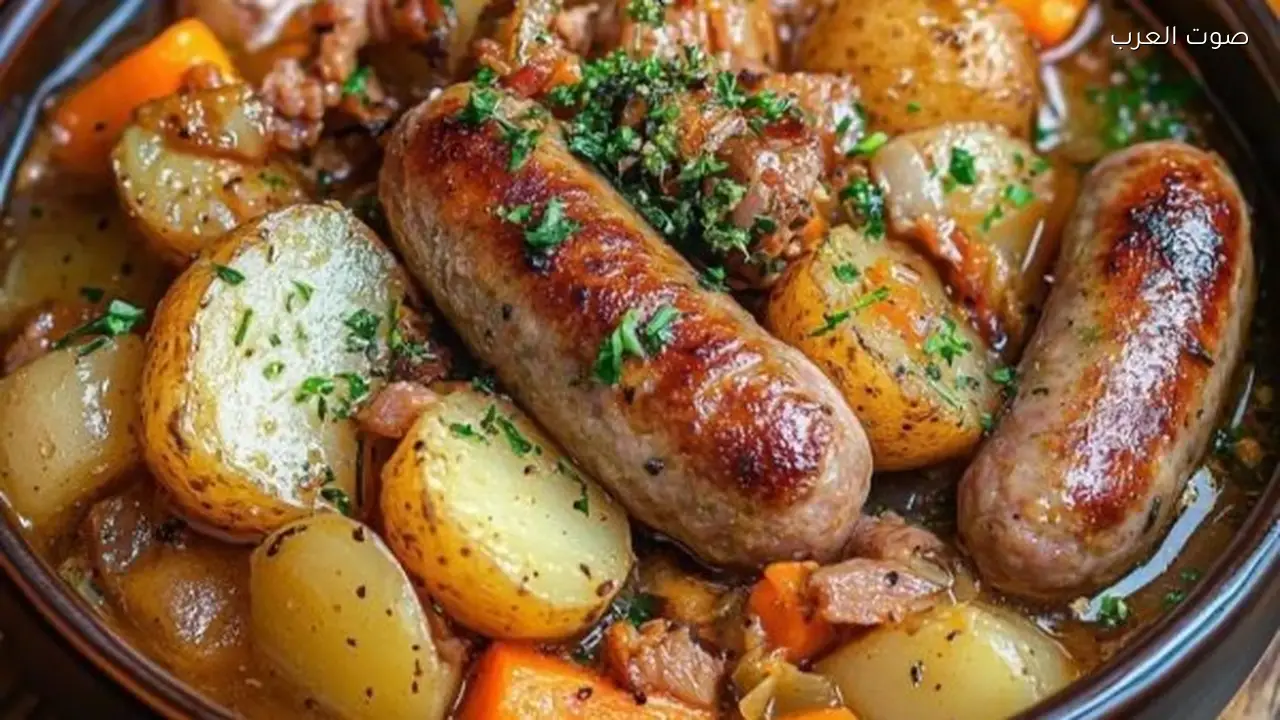 طاجن السجق بالبطاطس وصفة سهلة لفطور رمضان