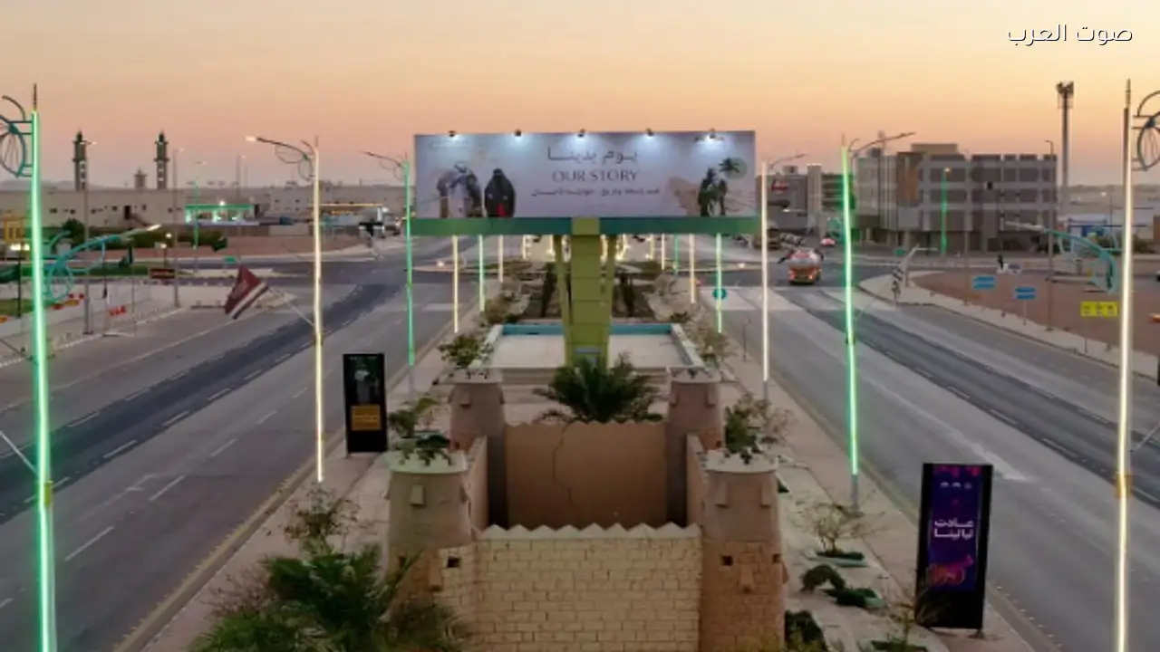 طريف تحتفل بيوم التأسيس بالأعلام واللون الأخضر