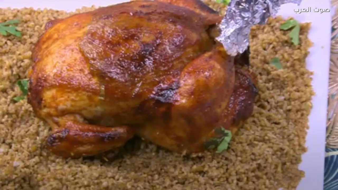 طريقة تحضير دجاجة محشية فريك لوجبة أول يوم رمضان